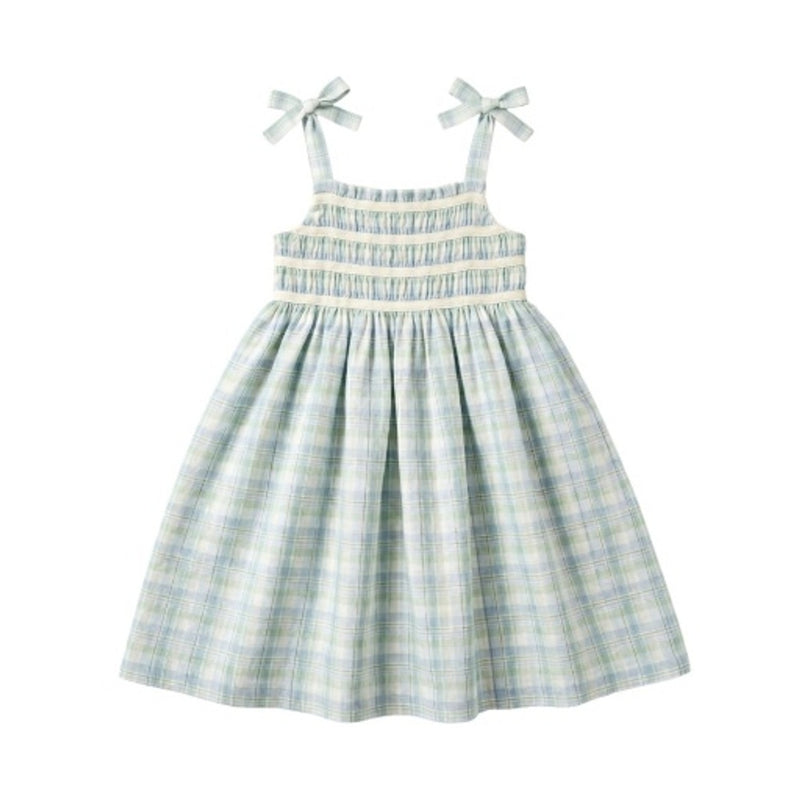 Hope & Henry - Girls Linen Sundress with Ruched Bodice