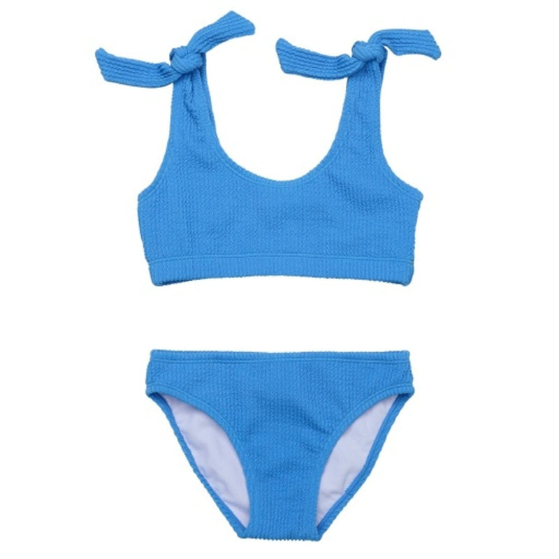 Snapper Rock - Girls Marine Blue Crop Bikini