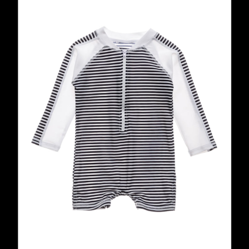 Snapper Rock - Baby Nautical Stripe Long Sleeve Sunsuit