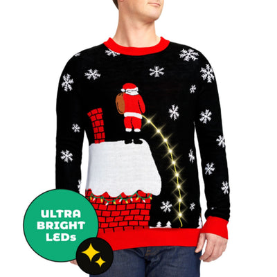 Tipsy Elves - Mens Leaky Roof Light Up Sweater