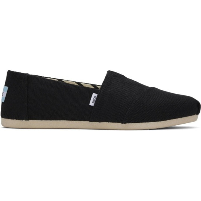 TOMS - Womens Alpargata Classic - Black Wide Width Heritage Canvas