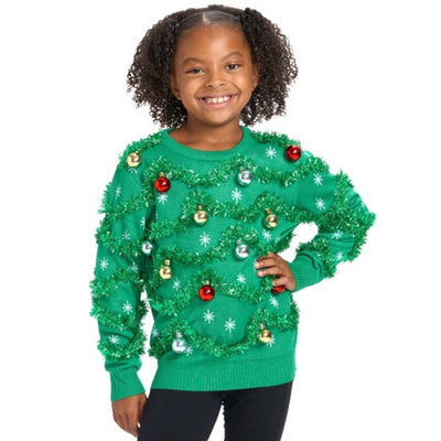 Tipsy Elves - Kids Gaudy Garland Ugly Christmas Sweater