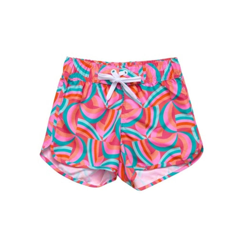 Snapper Rock - Girls Geo Melon Sustainable Board Shorts
