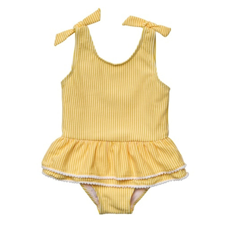 Snapper Rock - Baby Marigold Stripe Skirt Swimsuit