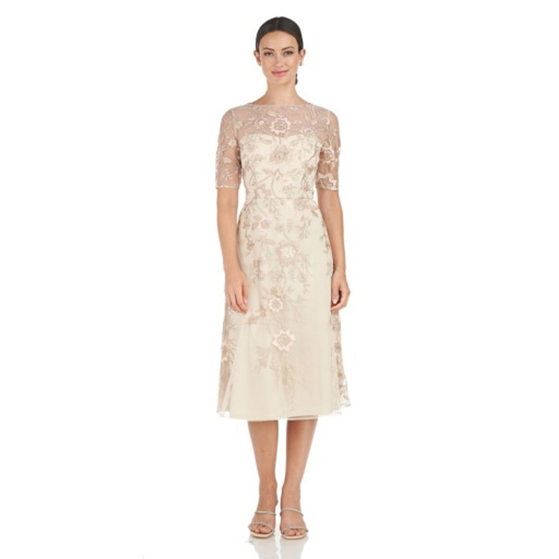 JS Collections - Womens Bianca a-Line Midi Dress