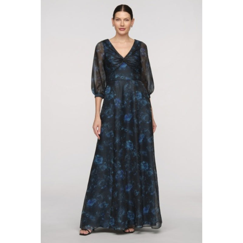 JS Collections - Womens Elani Printed Organza Gown