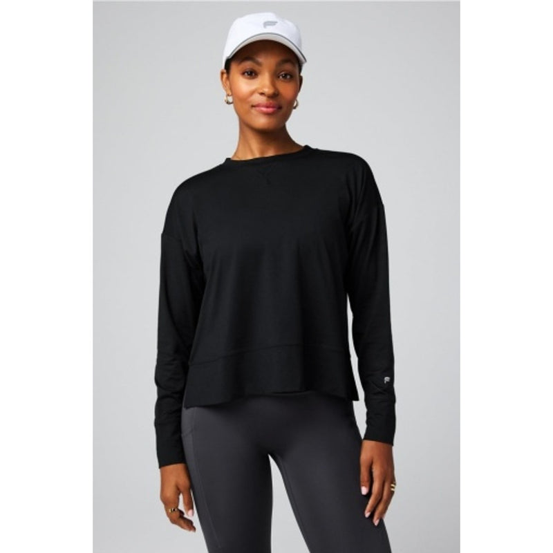 Fabletics - Womens Cloud Jersey Boxy Long-Sleeve Top