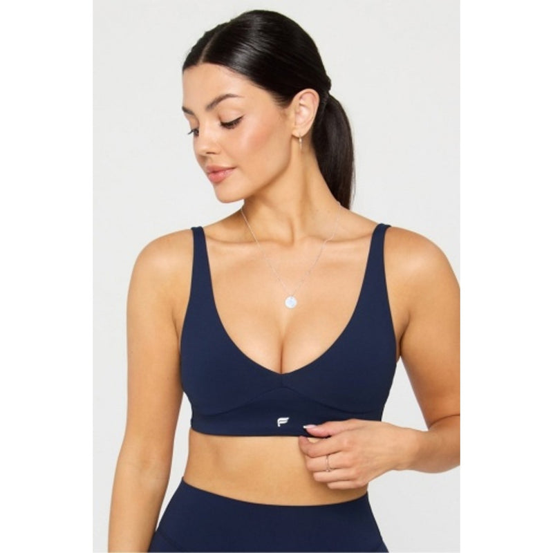 Fabletics - Womens Pureluxe Longline Low Impact Bra - Deep Navy