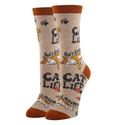 Oooh Yeah - Womens Crew Socks Cat Life