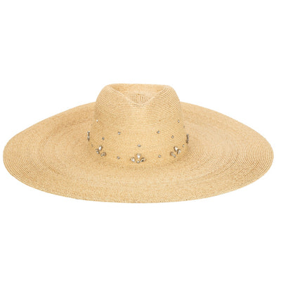 San Diego Hat Company - Glitz Womens Fine Braid Raffia Wide Brim Floppy
