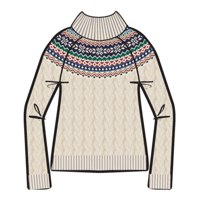 Hope & Henry - Womens Organic Fair Isle Cable Sweater