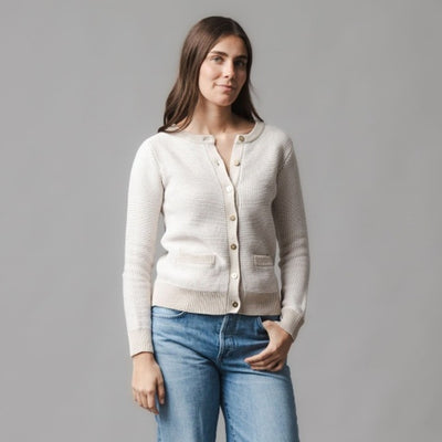 Hope & Henry - Womens Organic Tweed Sweater Cardigan