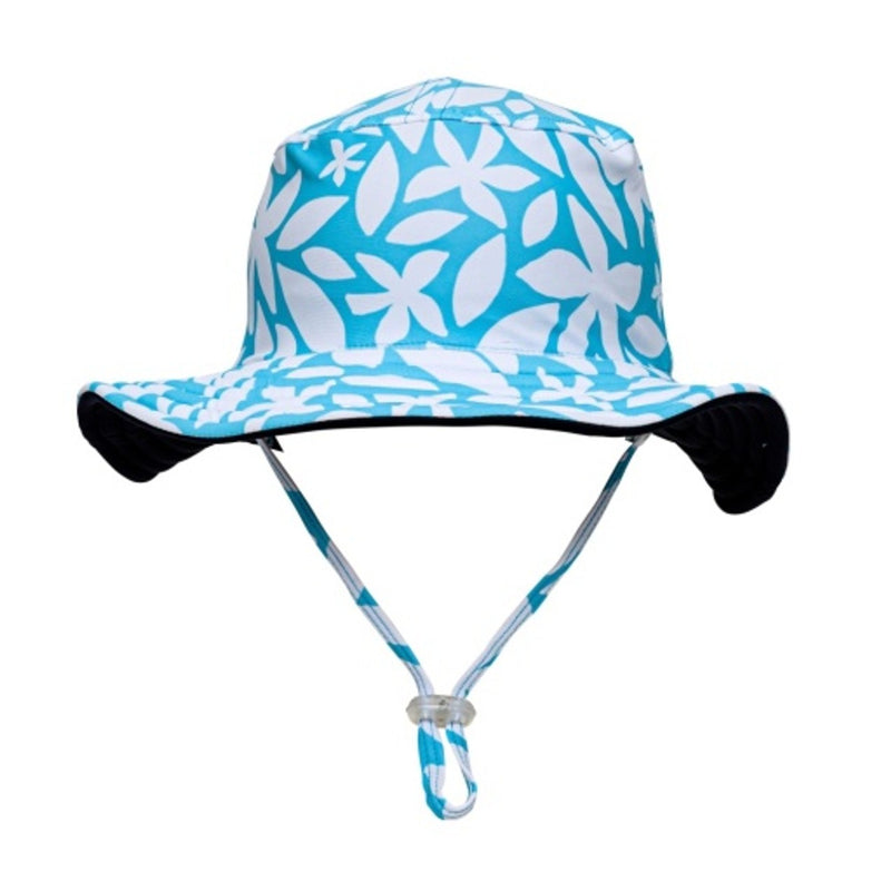 Snapper Rock - Kids Aqua Bloom Sustainable Reversible Bucket Hat