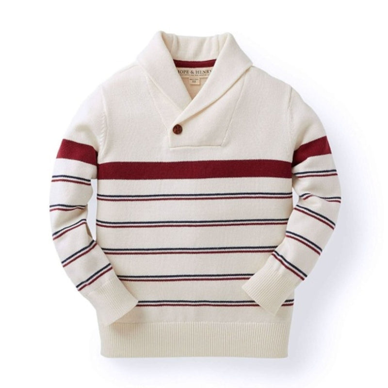 Hope & Henry - Kids Shawl Collar Organic Sweater