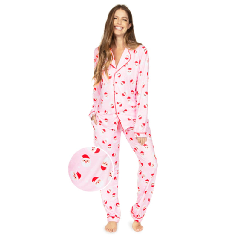 Tipsy Elves - Womens Pink Santa Pajama Set