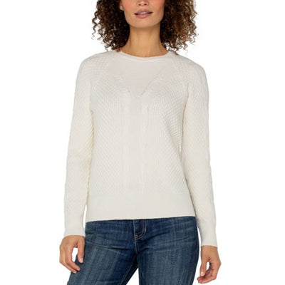 Liverpool Los Angeles - Womens Long Slv Crew Neck Raglan Sweater