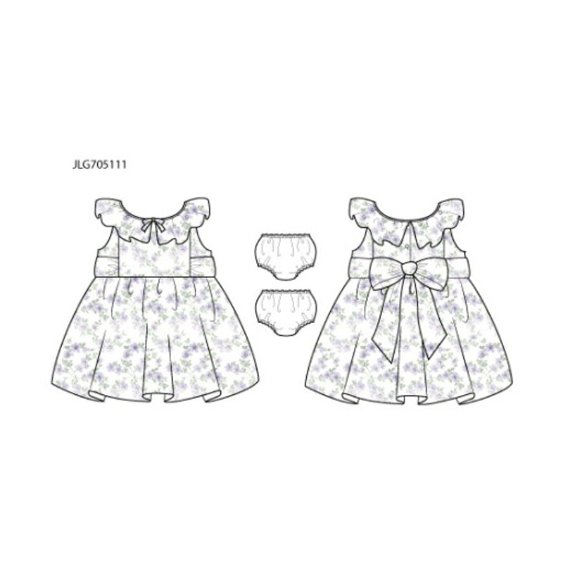 Janie and Jack - Baby G with X White Floral Ruffle Collar Sl Dress Sprbk