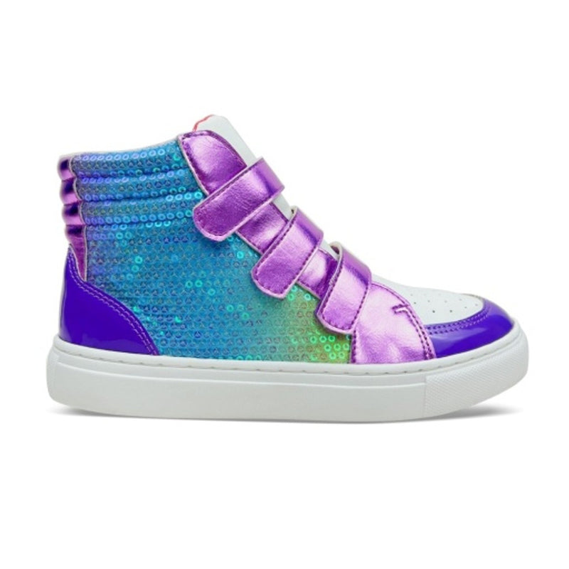 Yosi Samra - Kids Miss Hannah Velcro Sneaker in Purple Kids