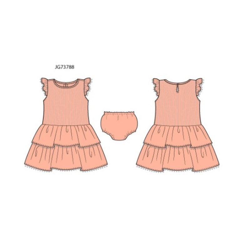 Janie and Jack - Girls K Ktw Peach Dress Sp1