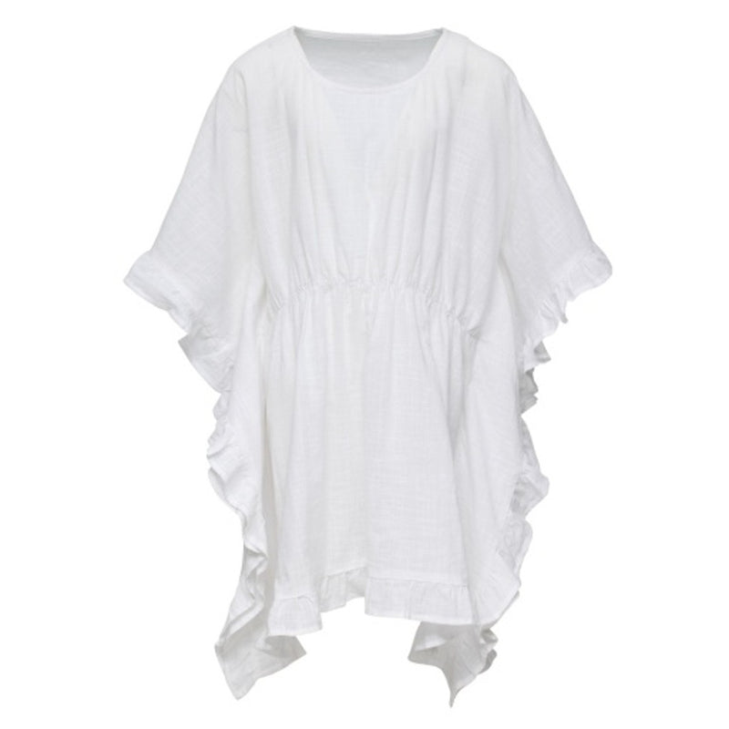 Snapper Rock - Girls White Frilled Cover Up