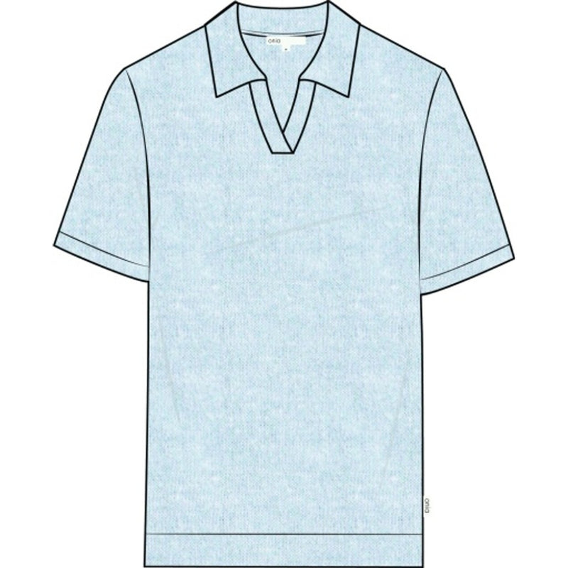 Onia - Mens Linen Johnny Collar Polo Sweater