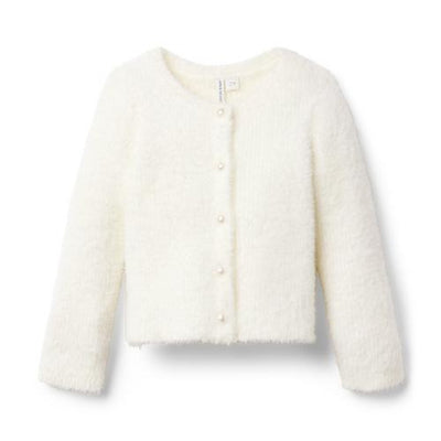Janie and Jack - Girls S Tr Ivry Cozy Cardigan Waistband