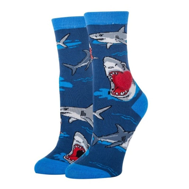 Oooh Yeah - Womens Shark Love-3d Sock-Womens Crew Sock
