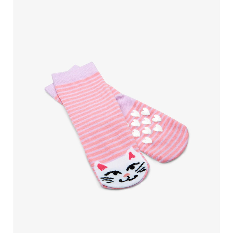 Little Blue House - Cat Kids Animal Face Socks