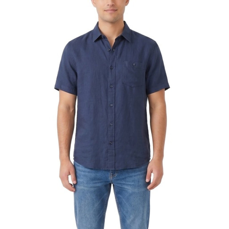 Hope & Henry - Mens Linen Short Sleeve Button Down Shirt