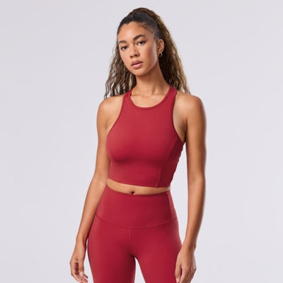 Thirty Three Threads - Unisex Active Long Line Bra Ruby