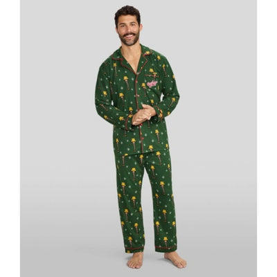 Tipsy Elves - Mens Leg Lamp Lapel Pajamas