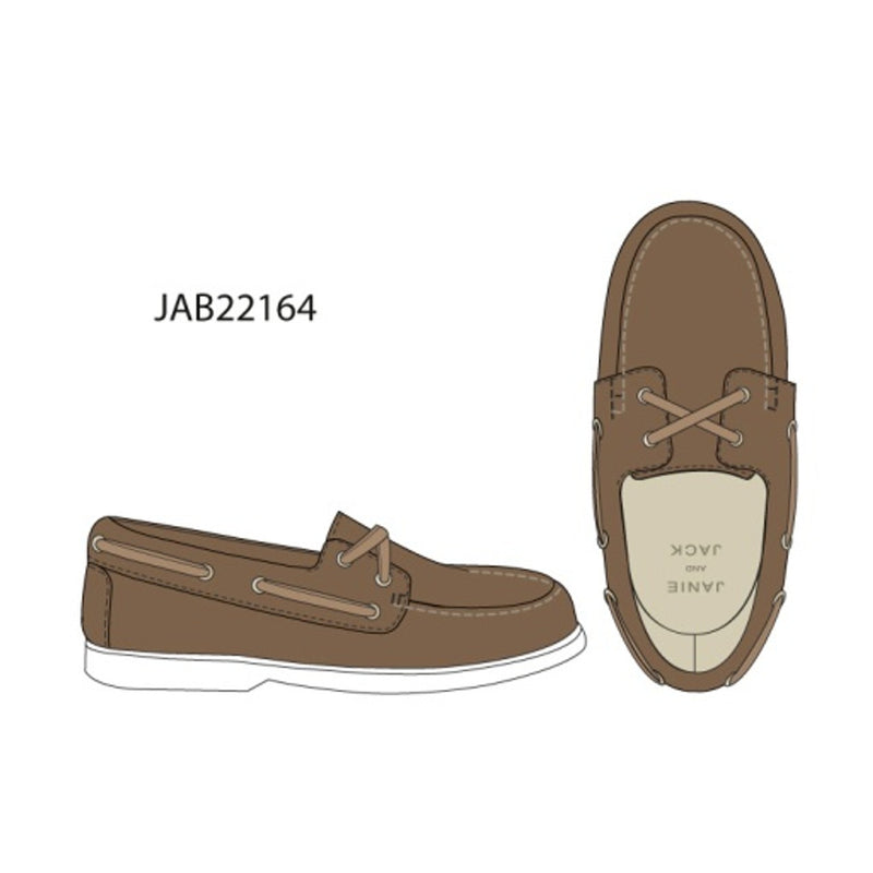 Janie and Jack - Kids B Brn Leather Boatshoe Sp1 Sb1