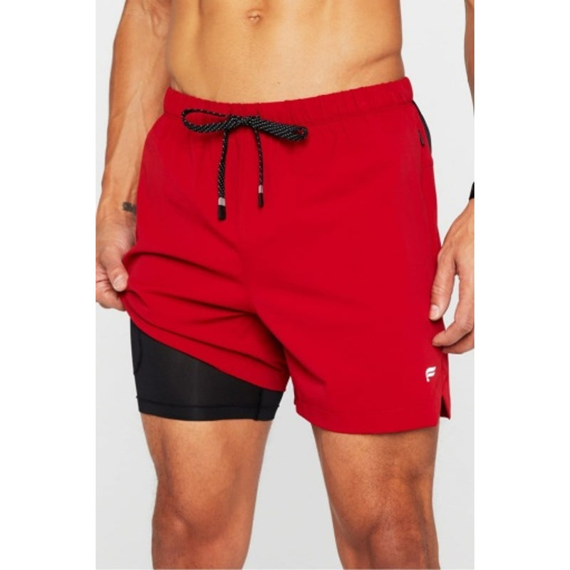 Fabletics - Mens the 5" One Short (Lined) - Holly Berry