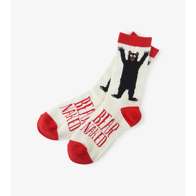 Little Blue House - Bear Naked Womens Crew Socks