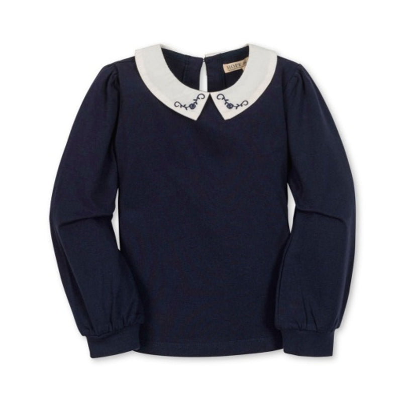 Hope & Henry - Girls Organic Peter Pan Collar Knit Top