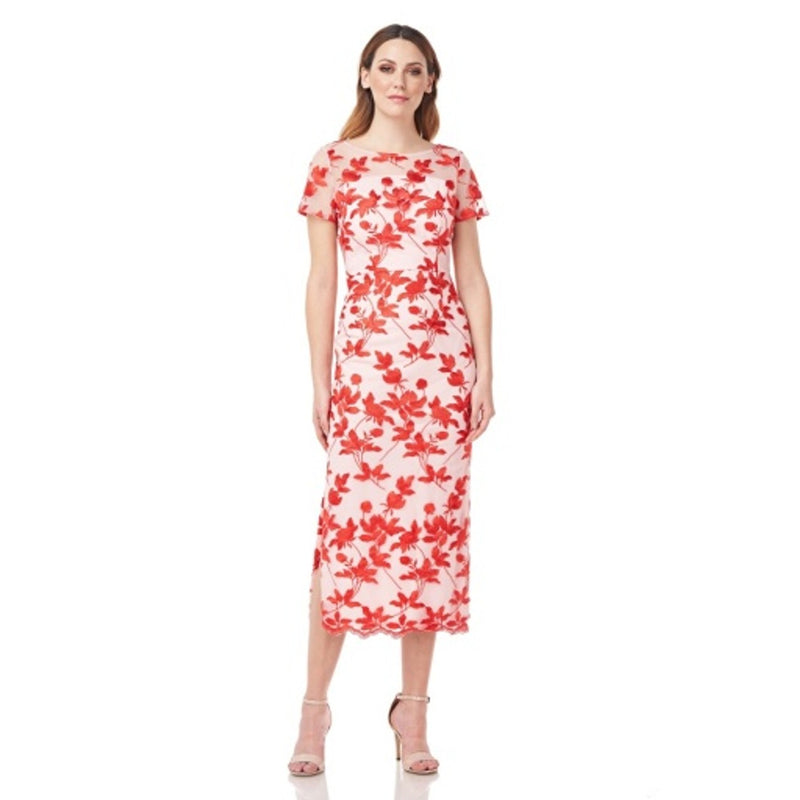JS Collections - Womens Denise Column T-Length Dress