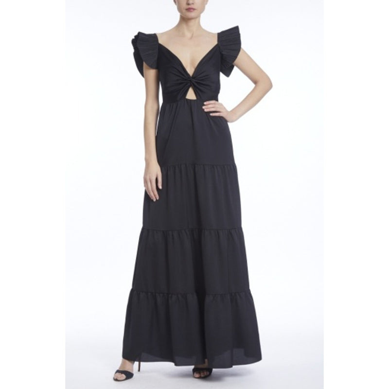 Badgley Mischka - Womens Pltd Taff Slv Gown
