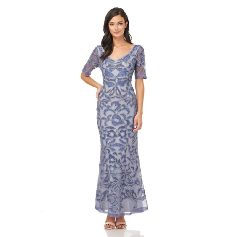 JS Collections - Womens Metallic Corded Lace Mermaid