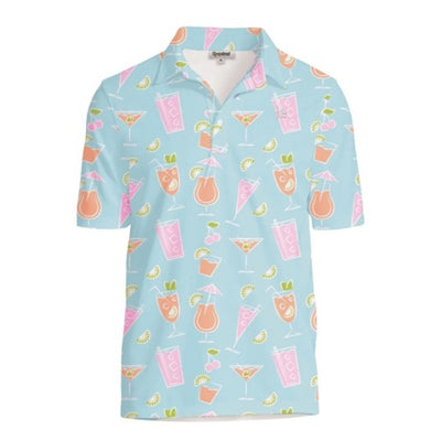 Tipsy Elves - Mens Cocktail Caddy Golf Polo