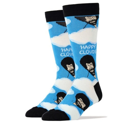 Oooh Yeah - Mens Crew Bob Ross Happy Clouds