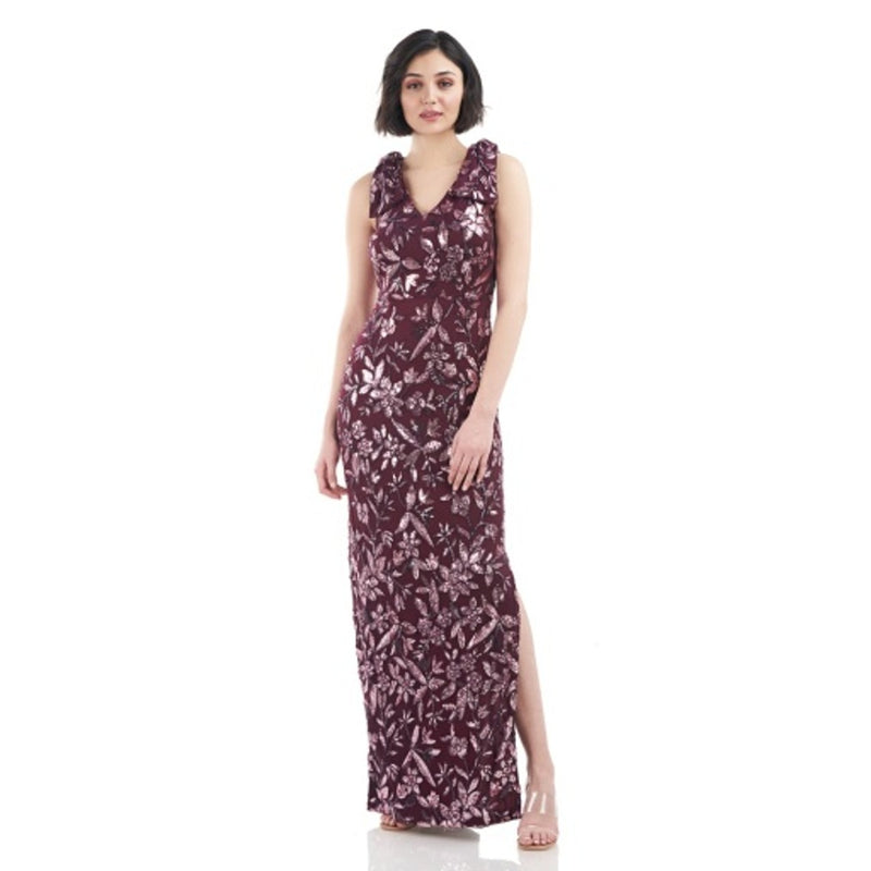 JS Collections - Womens Kali Sleeveless Column Gown