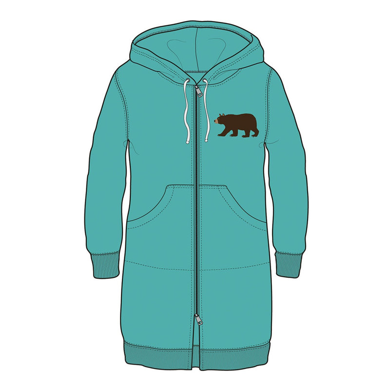 Little Blue House - Unisex Brown Bear Adult Oversized Full Zip Hoodie