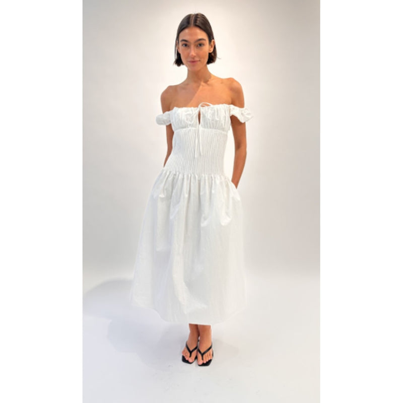 Onia - Womens Off Shoulder Midi Dress