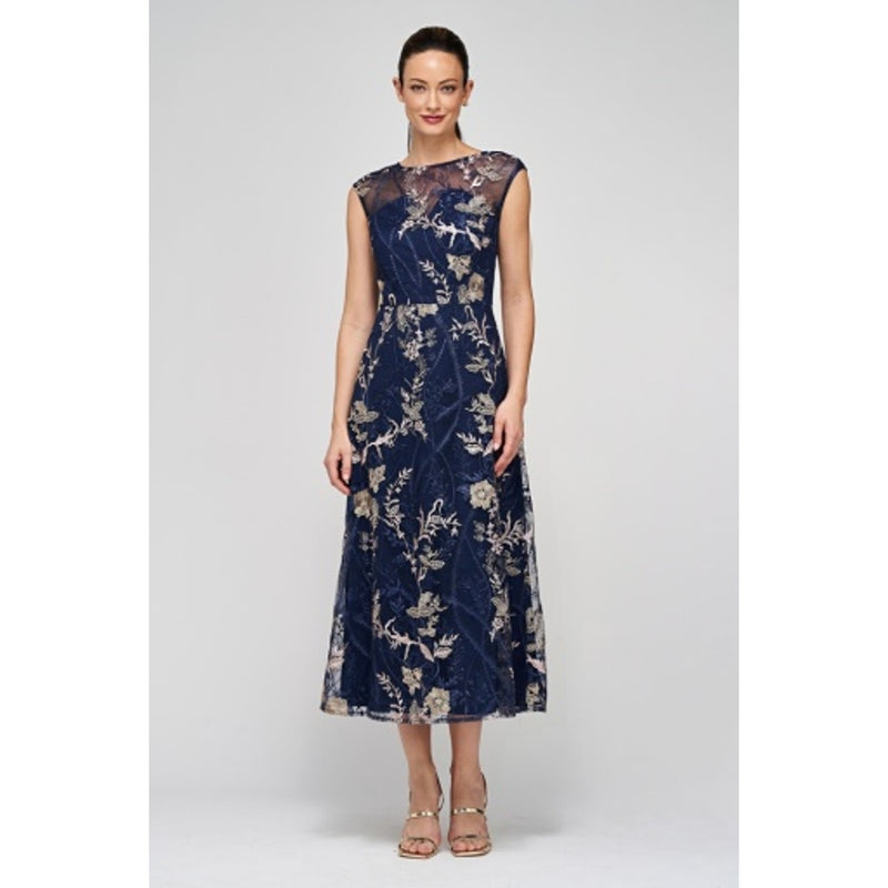 JS Collections - Womens Brynn a-Line Tea Dress