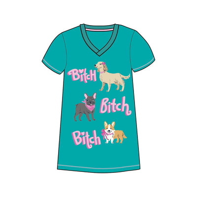 Little Blue House - Bitch Bitch Bitch Womens Sleepshirt