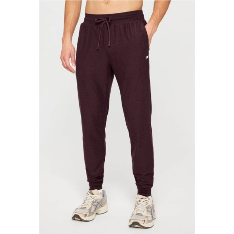 Fabletics - Mens the Cloud Jersey Jogger - Oxblood Heather