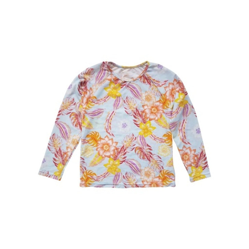 Snapper Rock - Girls Boho Tropical Sustainable Long Sleeve Rash Top