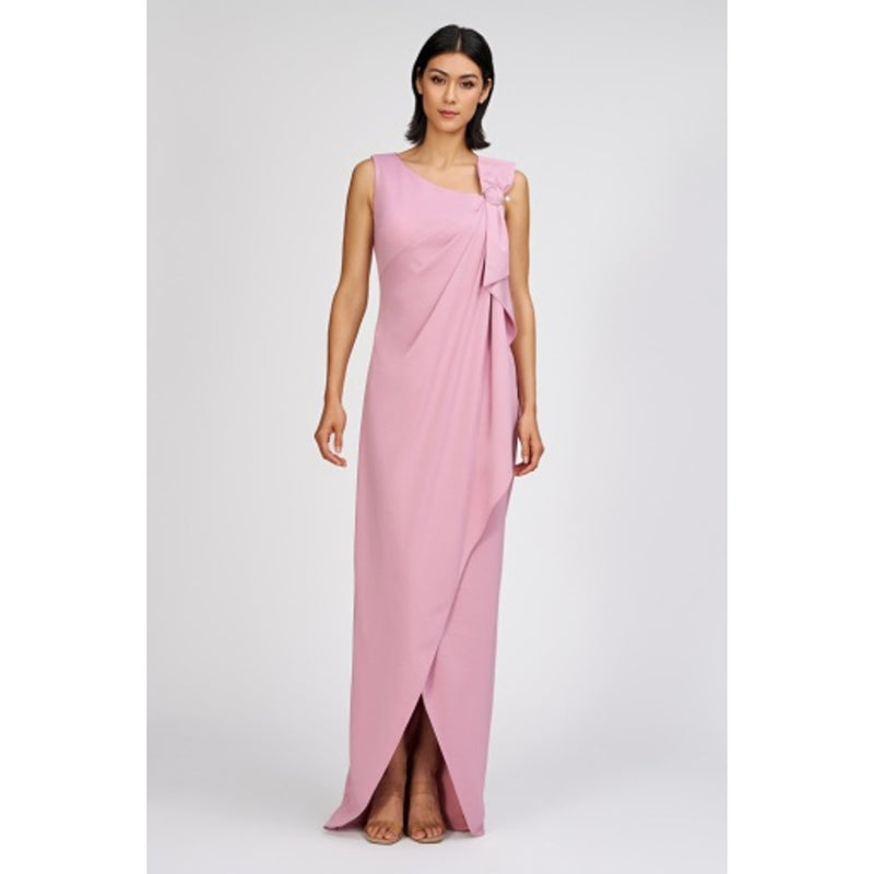 JS Collections - Womens Penelope Wrap Bow Gown