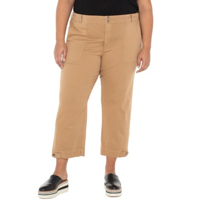 Liverpool Los Angeles - Womens Utility Crop with Tab Hem