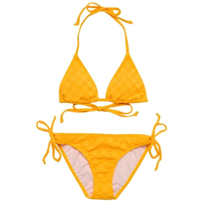 Snapper Rock - Girls Check Me Out Marigold Triangle Bikini